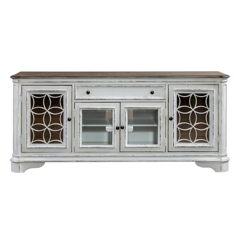 Magnolia Manor Mirrored Entertainment TV Stand - 2 Finishes