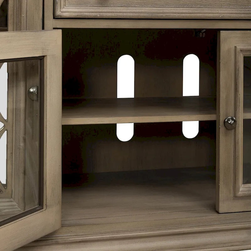 Magnolia Manor Mirrored Entertainment TV Stand - 2 Finishes
