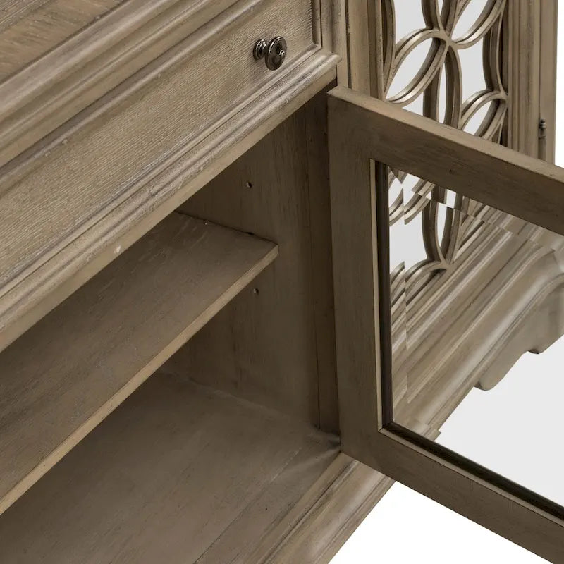 Magnolia Manor Mirrored Entertainment TV Stand - 2 Finishes