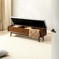 Dolly Mid-century Tufted Storage Bench with 45-degree splicing design by HULALA HOME
