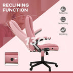 HOMCOM High Back Vibration Massage Office Chair with 6 Vibration Points, Heated Reclining PU Leather Computer Chair