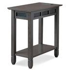 Leick Home Rustic Slate Side Table with USB-C Port