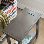 Leick Home Rustic Slate Side Table with USB-C Port