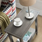 Leick Home Rustic Slate Side Table with USB-C Port