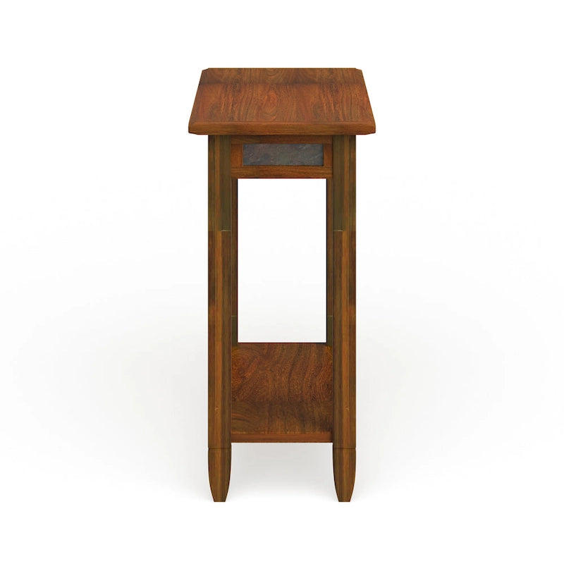 Leick Home Rustic Slate Side Table with USB-C Port