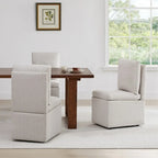 Nathan Dining Chair with Caster & Storage Set of 2 - N/A