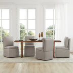 Nathan Dining Chair with Caster & Storage Set of 2 - N/A