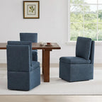 Nathan Dining Chair with Caster & Storage Set of 2 - N/A