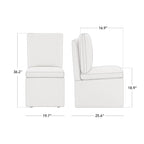 Nathan Dining Chair with Caster & Storage Set of 2 - N/A
