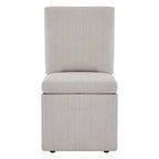 Nathan Dining Chair with Caster & Storage Set of 2 - N/A