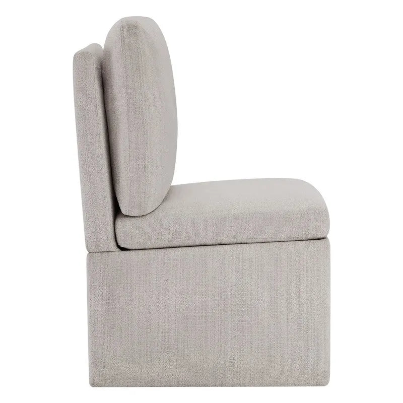 Nathan Dining Chair with Caster & Storage Set of 2 - N/A