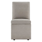 Nathan Dining Chair with Caster & Storage Set of 2 - N/A