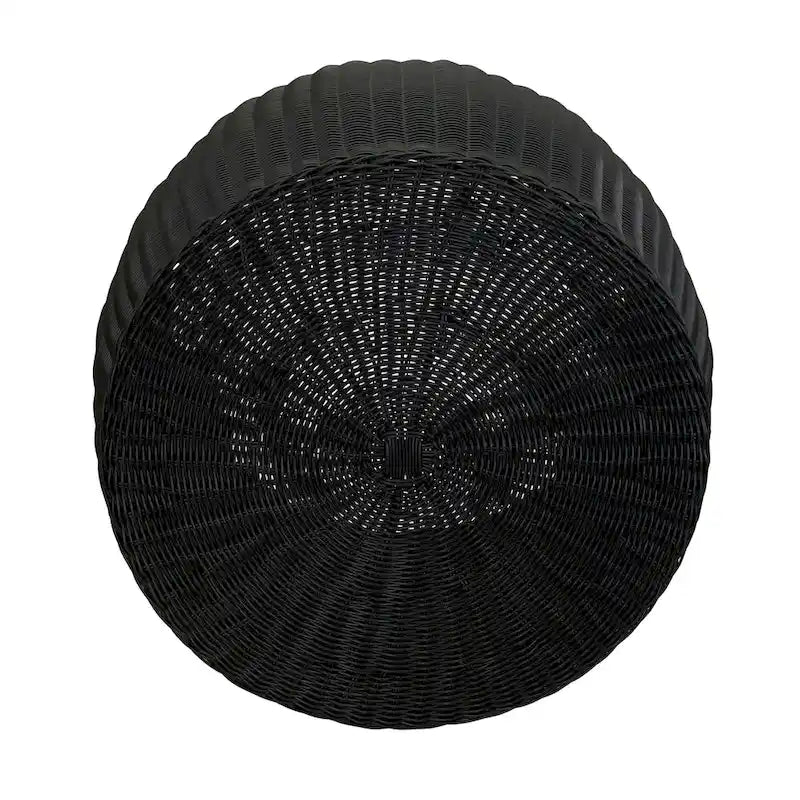 Household Essentials Handwoven Resin Barrel Side Table Storage Container