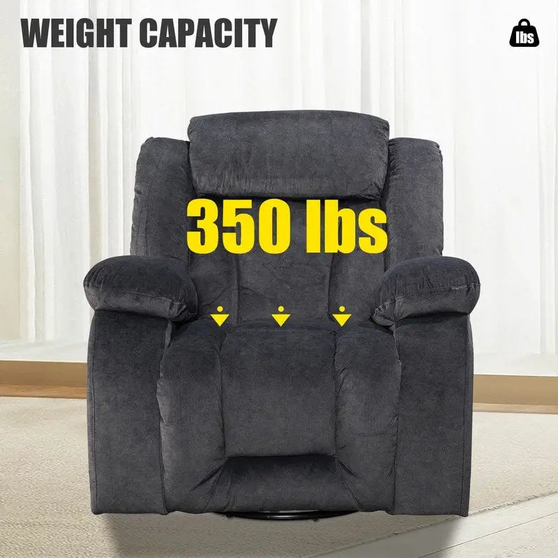 Rocker and Swivel Upholstered Recliner