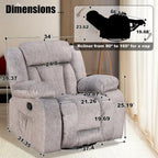 Rocker and Swivel Upholstered Recliner