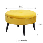 Adeco Carrington Juttersbo Round Tufted Fabric Ottoman