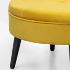 Adeco Carrington Juttersbo Round Tufted Fabric Ottoman