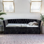 Boyd Sleep Kendal Velvet Upholstered Twin Daybed with Trundle