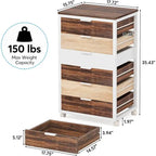 5 Drawer Chest & 7 Drawer Chest Wood Storage Drawer Cabinet Organizer