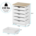 5 Drawer Chest & 7 Drawer Chest Wood Storage Drawer Cabinet Organizer