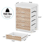 5 Drawer Chest & 7 Drawer Chest Wood Storage Drawer Cabinet Organizer
