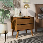Bodo Mid-century Modern Wood 2-Drawer Nightstand by Carson Carrington