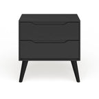 Bodo Mid-century Modern Wood 2-Drawer Nightstand by Carson Carrington
