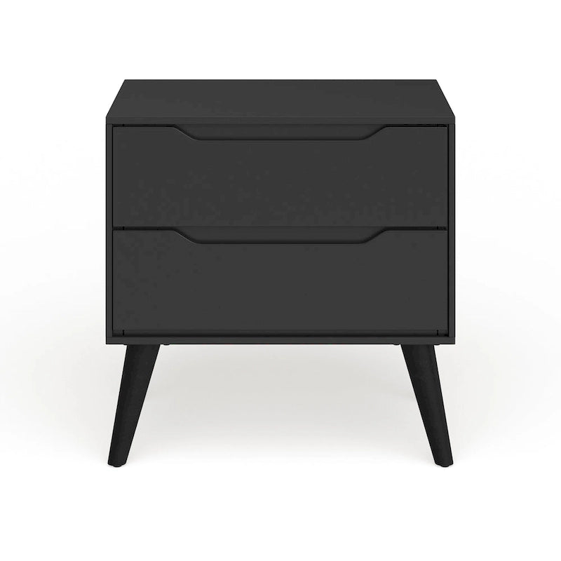 Bodo Mid-century Modern Wood 2-Drawer Nightstand by Carson Carrington