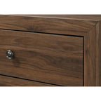 Linette 5 Piece Cherry Brown Panel Bedroom Set