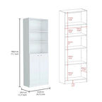 Kenyon 3pc Bookcase set 74 Wide 4-Shelf Double Cabinet