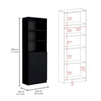 Kenyon 3pc Bookcase set 74 Wide 4-Shelf Double Cabinet