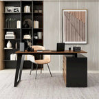 54.3  Home Office Computer Desk Corner Desk With Drawers and Cabinet
