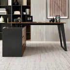54.3  Home Office Computer Desk Corner Desk With Drawers and Cabinet