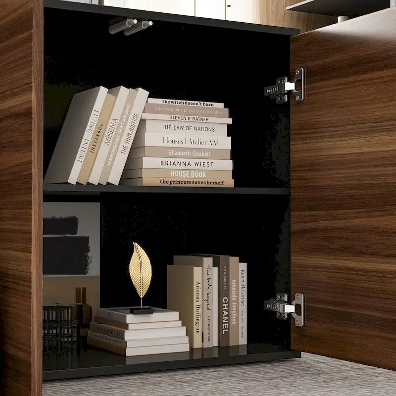 54.3  Home Office Computer Desk Corner Desk With Drawers and Cabinet