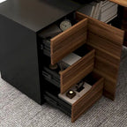54.3  Home Office Computer Desk Corner Desk With Drawers and Cabinet