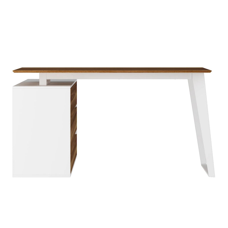 54.3  Home Office Computer Desk Corner Desk With Drawers and Cabinet