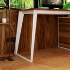 54.3  Home Office Computer Desk Corner Desk With Drawers and Cabinet