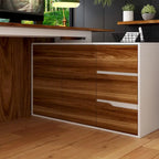 54.3  Home Office Computer Desk Corner Desk With Drawers and Cabinet