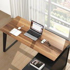 54.3  Home Office Computer Desk Corner Desk With Drawers and Cabinet