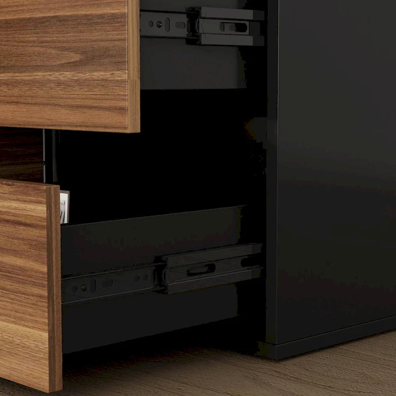54.3  Home Office Computer Desk Corner Desk With Drawers and Cabinet