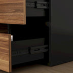 54.3  Home Office Computer Desk Corner Desk With Drawers and Cabinet