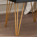 Timechee 23.6  Tall 1 - Drawer Wood Nightstand Metal Legs(1 Piece)