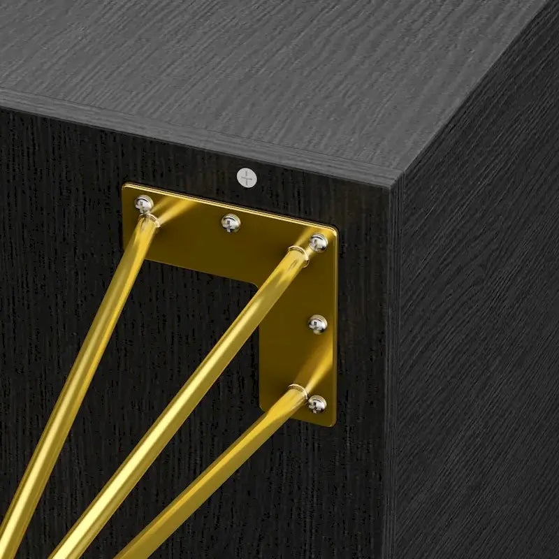 Timechee 23.6  Tall 1 - Drawer Wood Nightstand Metal Legs(1 Piece)