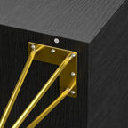 Timechee 23.6  Tall 1 - Drawer Wood Nightstand Metal Legs(1 Piece)