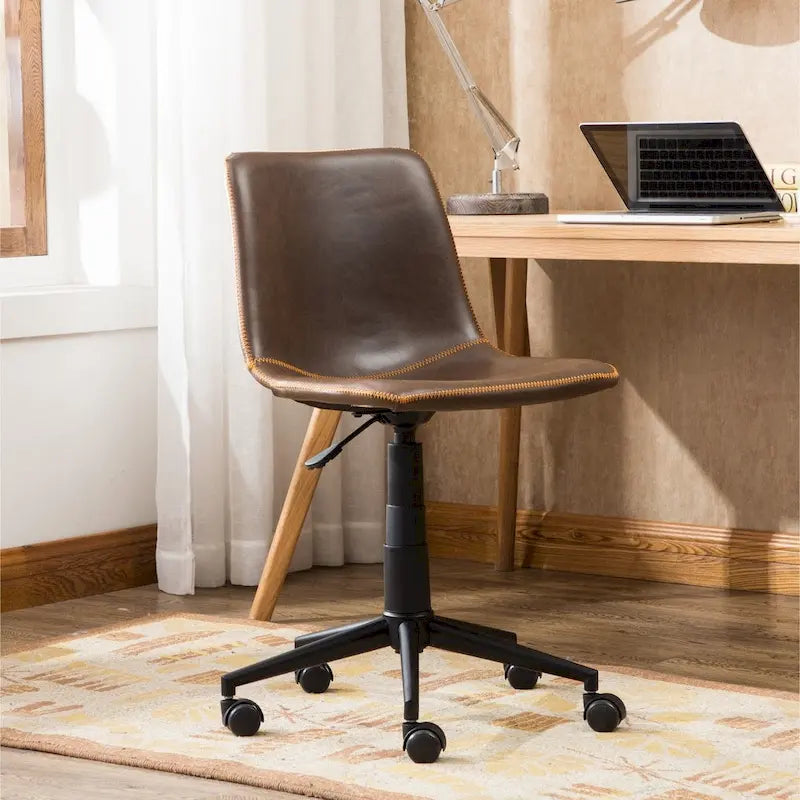 Roundhill Furniture Cesena Faux Leather 360 Swivel Air Lift Office Chair