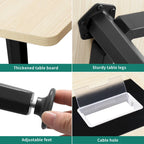 Moasis 6FT/8FT Conference Table Boat Shaped Meeting Table with Rectangle Grommet