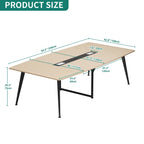 Moasis 6FT/8FT Conference Table Boat Shaped Meeting Table with Rectangle Grommet