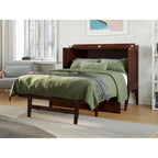 Northampton Full Murphy Bed Desk in Walnut