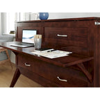 Northampton Full Murphy Bed Desk in Walnut