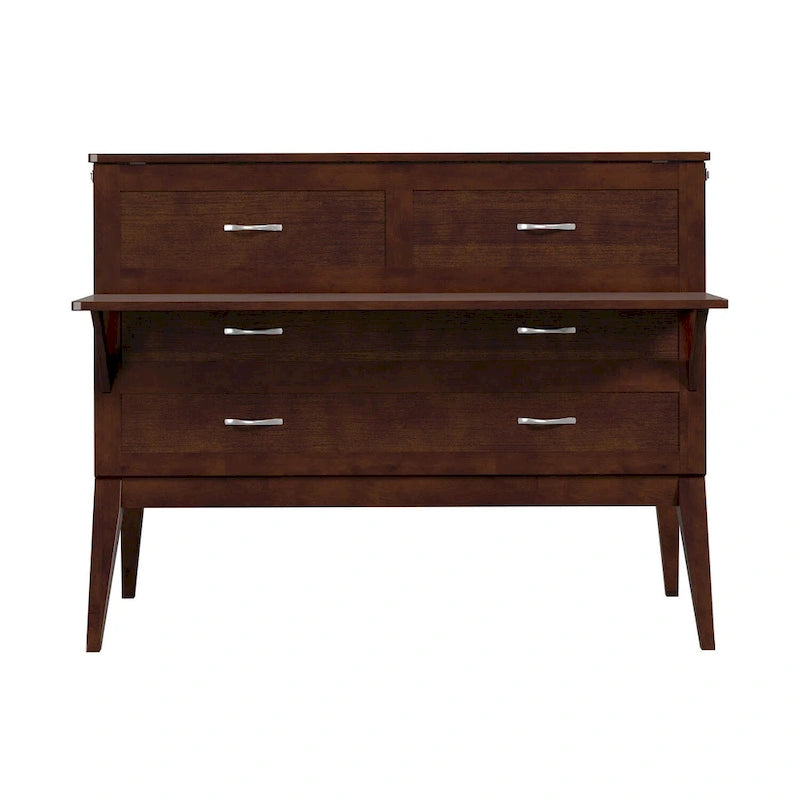 Northampton Full Murphy Bed Desk in Walnut